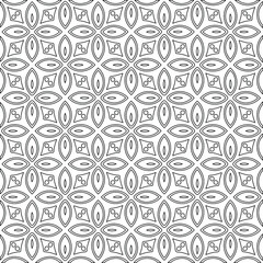 Geometric vector pattern with triangular elements. Seamless abstract ornament for wallpapers and backgrounds. Black and white colors. 