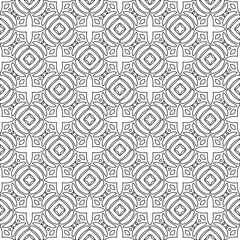 Geometric vector pattern with triangular elements. Seamless abstract ornament for wallpapers and backgrounds. Black and white colors. 