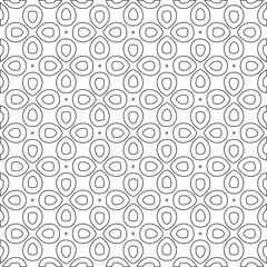 Geometric vector pattern with triangular elements. Seamless abstract ornament for wallpapers and backgrounds. Black and white colors. 