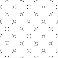 Geometric vector pattern with triangular elements. Seamless abstract ornament for wallpapers and backgrounds. Black and white colors. 