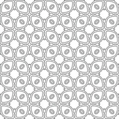 Geometric vector pattern with triangular elements. Seamless abstract ornament for wallpapers and backgrounds. Black and white colors. 