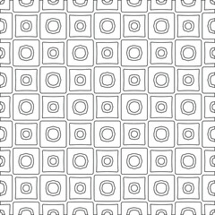 Geometric vector pattern with triangular elements. Seamless abstract ornament for wallpapers and backgrounds. Black and white colors. 