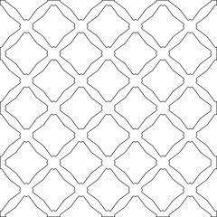 Geometric vector pattern with triangular elements. Seamless abstract ornament for wallpapers and backgrounds. Black and white colors. 