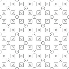 Geometric vector pattern with triangular elements. Seamless abstract ornament for wallpapers and backgrounds. Black and white colors. 