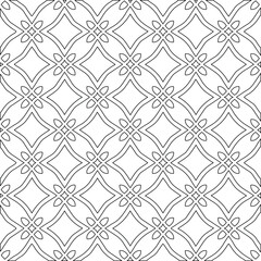 Geometric vector pattern with triangular elements. Seamless abstract ornament for wallpapers and backgrounds. Black and white colors. 