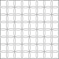 Geometric vector pattern with triangular elements. Seamless abstract ornament for wallpapers and backgrounds. Black and white colors. 