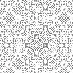 Geometric vector pattern with triangular elements. Seamless abstract ornament for wallpapers and backgrounds. Black and white colors. 