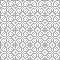 Geometric vector pattern with triangular elements. Seamless abstract ornament for wallpapers and backgrounds. Black and white colors. 