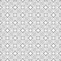 Geometric vector pattern with triangular elements. Seamless abstract ornament for wallpapers and backgrounds. Black and white colors. 