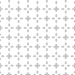 Geometric vector pattern with triangular elements. Seamless abstract ornament for wallpapers and backgrounds. Black and white colors. 