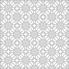 Geometric vector pattern with triangular elements. Seamless abstract ornament for wallpapers and backgrounds. Black and white colors. 