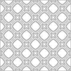 Geometric vector pattern with triangular elements. Seamless abstract ornament for wallpapers and backgrounds. Black and white colors. 