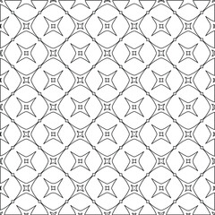 Naklejka premium Geometric vector pattern with triangular elements. Seamless abstract ornament for wallpapers and backgrounds. Black and white colors. 