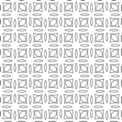 Geometric vector pattern with triangular elements. Seamless abstract ornament for wallpapers and backgrounds. Black and white colors. 