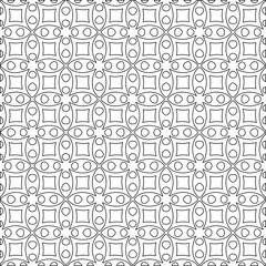 Geometric vector pattern with triangular elements. Seamless abstract ornament for wallpapers and backgrounds. Black and white colors. 