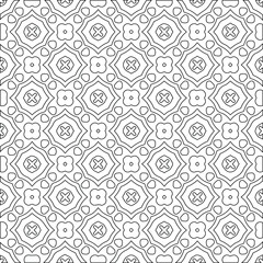 Geometric vector pattern with triangular elements. Seamless abstract ornament for wallpapers and backgrounds. Black and white colors. 