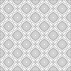 Geometric vector pattern with triangular elements. Seamless abstract ornament for wallpapers and backgrounds. Black and white colors. 