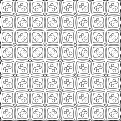 Geometric vector pattern with triangular elements. Seamless abstract ornament for wallpapers and backgrounds. Black and white colors. 