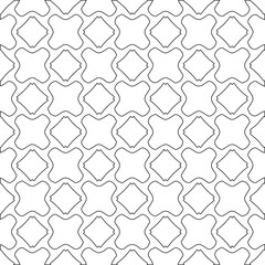 Geometric vector pattern with triangular elements. Seamless abstract ornament for wallpapers and backgrounds. Black and white colors. 