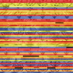 Obraz premium Seamless hip vogue random trendy stripe pattern print. High quality illustration. Detailed patterned strips of color. Luxury fashion or interior design print for surface design. Intricate posh style.