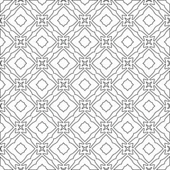 Geometric vector pattern with triangular elements. Seamless abstract ornament for wallpapers and backgrounds. Black and white colors. 