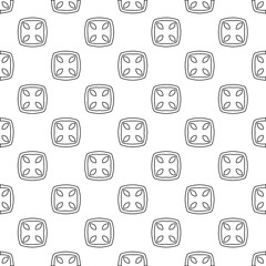 Geometric vector pattern with triangular elements. Seamless abstract ornament for wallpapers and backgrounds. Black and white colors. 