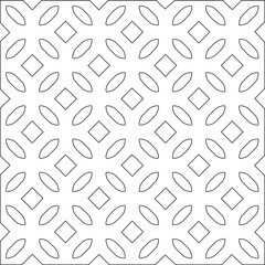 Geometric vector pattern with triangular elements. Seamless abstract ornament for wallpapers and backgrounds. Black and white colors. 