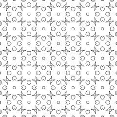 Geometric vector pattern with triangular elements. Seamless abstract ornament for wallpapers and backgrounds. Black and white colors. 
