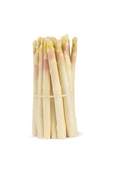 Bunch of white asparagus isolated on white