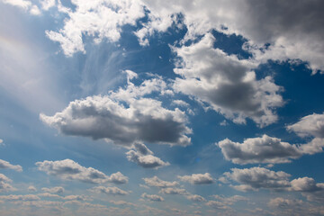 Naklejka na ściany i meble cloudy daytime sky in spring