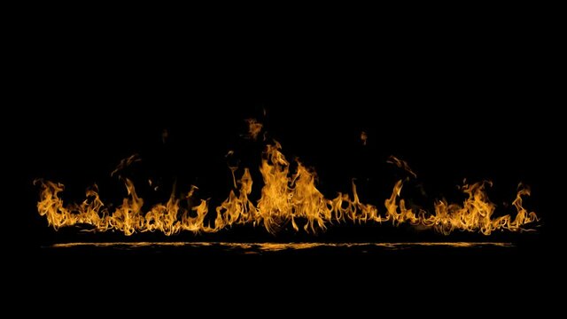 Fire line in super slow motion iso&eacute;lated on black, shooting with high speed cinema camera in 4K.