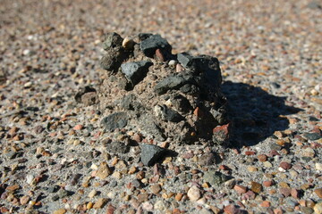 California Desert Pavement with a Clump of Consolidated Material in the Center Frame