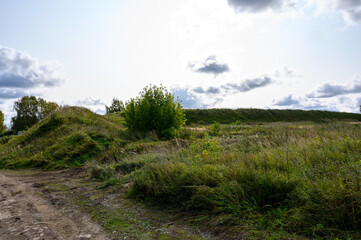 Remains of the ramparts, Staritsa, Tver region, Russian Federation, September 20, 2020