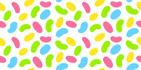 Seamless jelly beans pattern, colorful abstract vector background