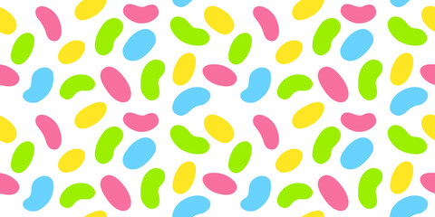 Seamless jelly beans pattern, colorful abstract vector background