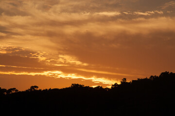 Abstraction in the sky at sunrise