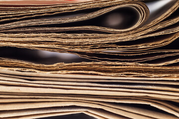 Stack of newspapers, daily press, breaking news