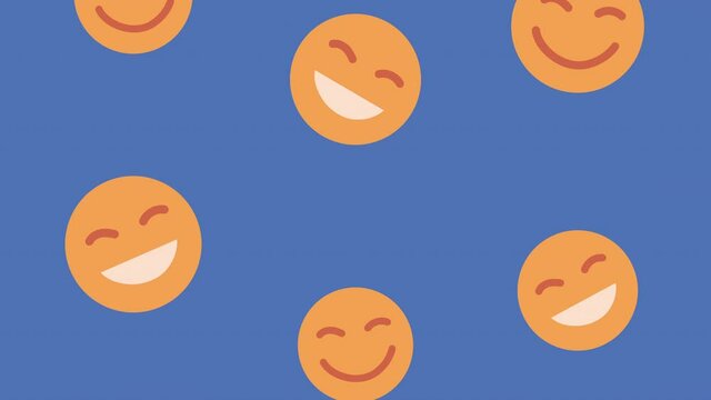emoticons smiling faces animation pattern