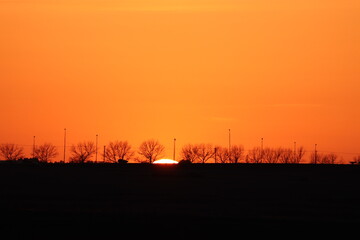 A colorful sunset just outside of Saskatoon Saskatchewan