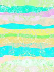 Background - a rainbow of pastel shades.