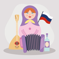 russian icons illustration