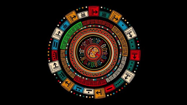 Mayan calendar animation