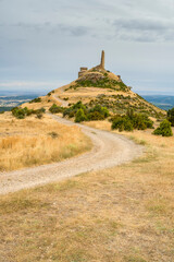 View from Marcuello castle in Sarsamarcuello Loarre Huesca Aragon Spain