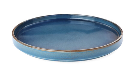 Empty clean ceramic plate isolated on white