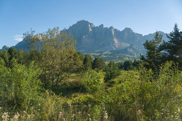 Tena valley and Pyrenees in Huesca Aragon Spain