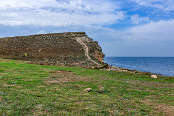Landscape of the Black Sea coast of the Crimean peninsula Tarkhankut