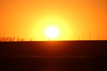 A colourful sunset just outside of Saskatoon Saskatchewan