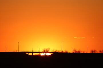 A colourful sunset just outside of Saskatoon Saskatchewan