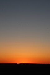 A colorful sunset just outside of Saskatoon, Saskatchewan, Canada
