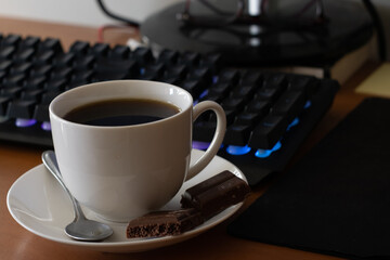 cup of coffee on a table